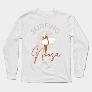 Surfing Noosa Australia Long Sleeve T-Shirt